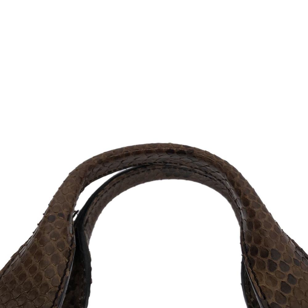 Gucci Handbag Brown Python Nubuck Light - image 8